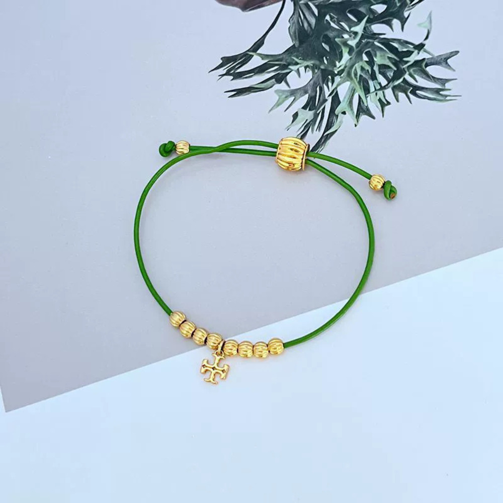Tory Burch Green Leather Bracelet